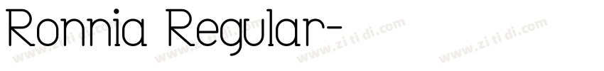 Ronnia Regular字体转换